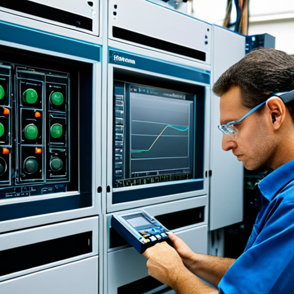**
"A Siemens-certified PLC programmer, fully clothed in a professional workshop setting, working on a control panel. Appropriate attire, safe for work, perfect anatomy, natural proportions, family-friendly, professional environment, focused on the PLC unit."
**