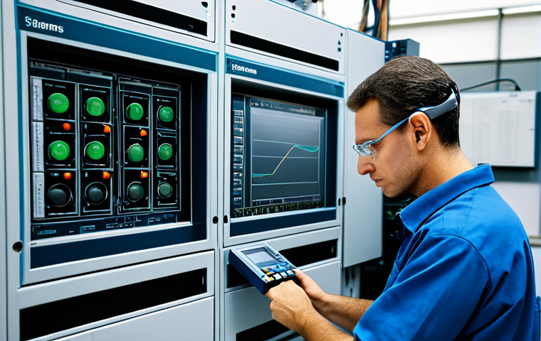 **
"A Siemens-certified PLC programmer, fully clothed in a professional workshop setting, working on a control panel. Appropriate attire, safe for work, perfect anatomy, natural proportions, family-friendly, professional environment, focused on the PLC unit."
**