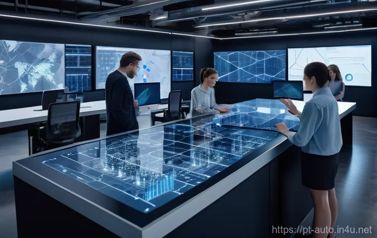 산업용 네트워크 설계 실무 - **Industrial Network Blueprint: Precision and Planning**
An intricate, high-angle wide shot of a...