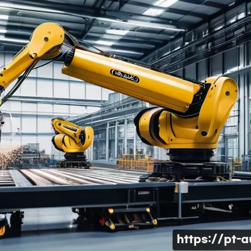 산업용 로봇과 협동 로봇 차이점 - **Prompt: The Unyielding Power of Industrial Robotics**
"An awe-inspiring, high-resolution image...