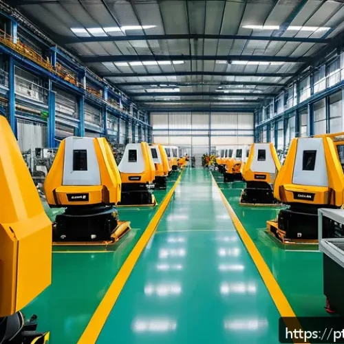 Home 30 스마트 팩토리 사례 분석 - A modern Brazilian factory production line featuring intelligent automation technology, with diverse...